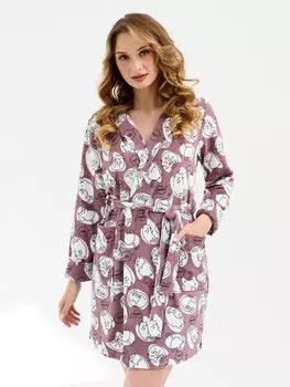 Жен. халат "Игрушки" Капучино р. 44