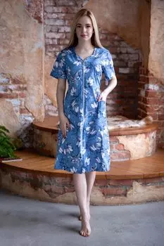 Жен. халат "Ирэн" Голубой р. 66