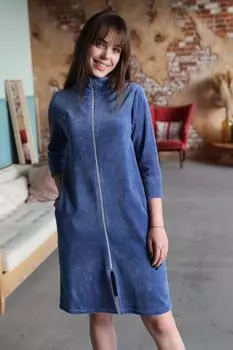 Жен. халат "Лолита" Синий р. 46
