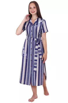 Жен. халат "Лютики" Синий р. 56