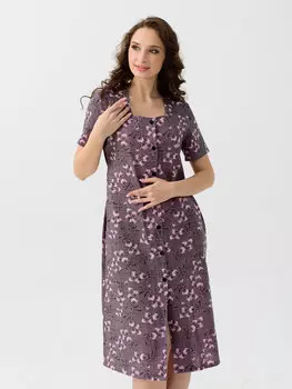 Жен. халат "Москвичка Бордовый" р. 52