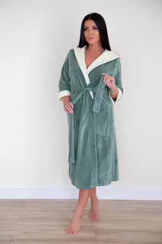 Жен. халат "Ника" Хаки р. 50