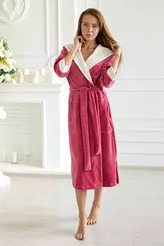 Жен. халат "Ника" Малиновый р. 56