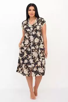 Жен. халат "Пелагея" Коричневый р. 50