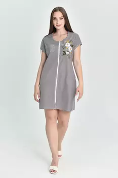 Жен. халат "Ромашка" Графит р. 46