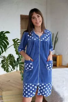 Жен. халат "Сабрина" Голубой р. 64