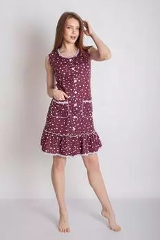 Жен. халат "Сара" Бордовый р. 46