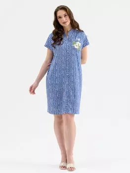 Жен. халат "Шиповник" Голубой р. 56