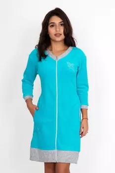 Жен. халат "Тина" Бирюзовый р. 50