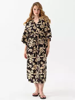 Жен. халат "Токио" Черный р. 52