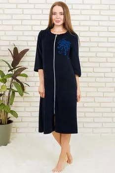 Жен. халат "Урсула" Темно-синий р. 52