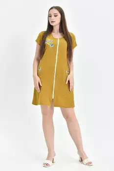 Жен. халат "Василиса" Горчичный р. 52