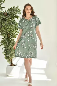 Жен. халат "Весна" Зеленый р. 58