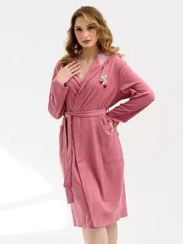 Жен. халат "Вишенка" Сухая роза р. 52
