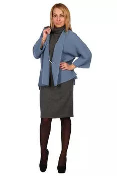 Жен. кардиган арт. 16-0450 Голубой р. 46-56