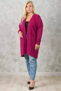 Жен. кардиган "арт. 19-0686 Амарант" р. 50