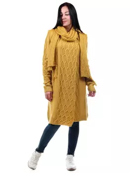 Жен. кардиган "Фея" Горчичный р. 48