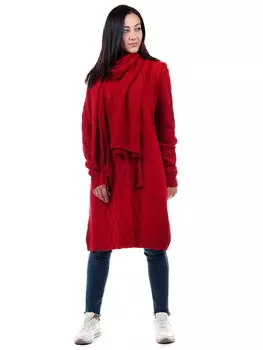 Жен. кардиган "Фея" Красный р. 48