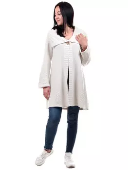 Жен. кардиган "Леля" Молочный р. 54