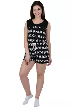 Жен. комбинезон "Енот" Черный р. 44