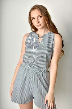 Жен. комбинезон "Морской" Графит р. 42