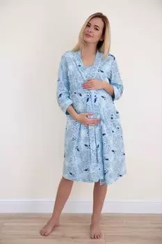 Жен. комплект "Мамочки Голубой" р. 54