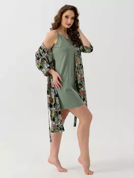 Жен. комплект "Мяу" Зеленый р. 48