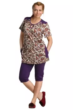 Жен. костюм арт. 16-0126 Фиолетовый р. 48