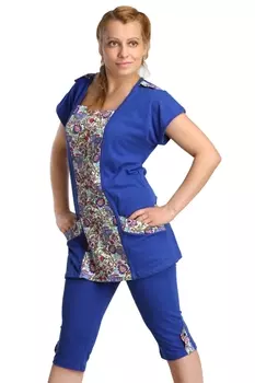 Жен. костюм арт. 16-0137 Васильковый р. 58