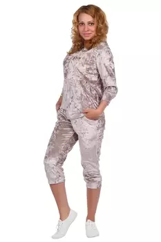 Жен. костюм арт. 16-0220 Темно-бежевый р. 50