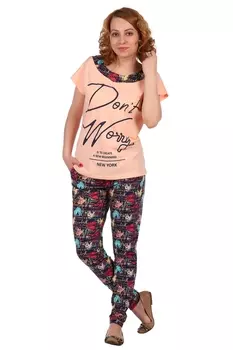 Жен. костюм арт. 16-0322 Персиковый р. 50