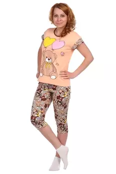 Жен. костюм арт. 16-0334 Персиковый р. 50