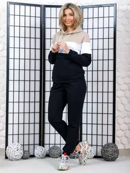 Жен. костюм "арт. 16-0740 Черный" р. 48