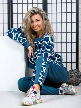 Жен. костюм "арт. 16-0834 Петроль" р. 56