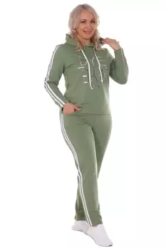 Жен. костюм арт. 17-0155 Оливковый р. 46