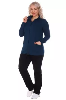 Жен. костюм арт. 17-0162 Темный петроль р. 66