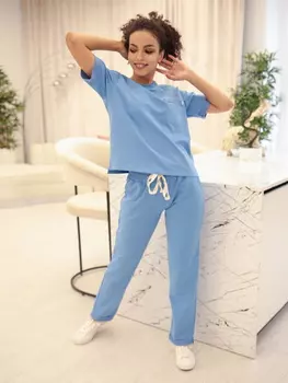 Жен. костюм арт. 17-0220 Голубой р. 60