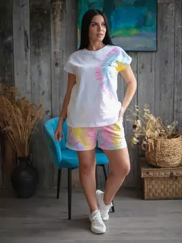 Жен. костюм арт. 17-0253 Разноцветный р. 52