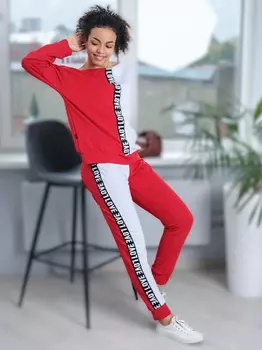 Жен. костюм арт. 17-0281 Красный р. 46