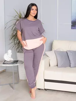 Жен. костюм "арт. 17-0282 Серый" р. 46