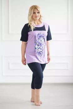 Жен. костюм "арт. 19-0011 Сиреневый" р. 50