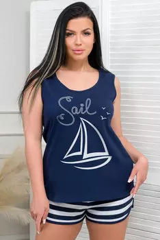 Жен. костюм "арт. 19-0094 Темно-синий" р. 50