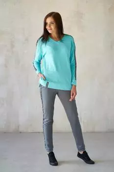 Жен. костюм "арт. 19-0185 Бирюза" р. 46