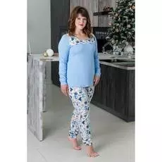 Жен. костюм арт. 19-0218 Голубой р. 54