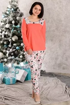 Жен. костюм "арт. 19-0218 Коралл" р. 44