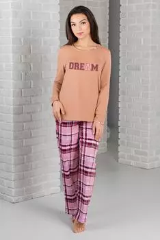 Жен. костюм арт. 19-0382 Бежевый р. 54