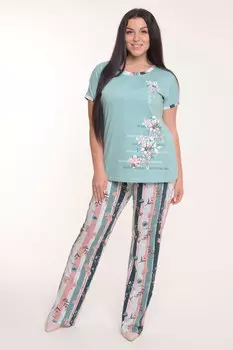 Жен. костюм домашний арт. 23-0026 Бирюзовый р. 48