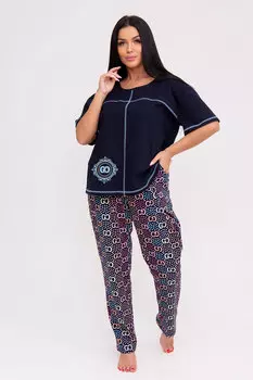 Жен. костюм домашний "арт. 23-0035 Темно-синий" р. 52