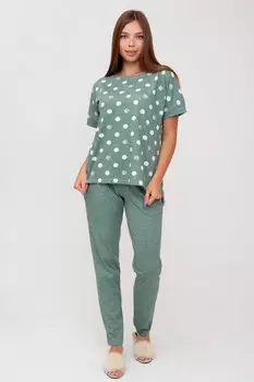 Жен. костюм домашний арт. 23-0057 Зеленый р. 44