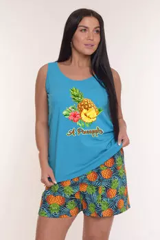 Жен. костюм домашний арт. 23-0074 Голубой р. 54